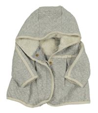 Šedý třpytivý prošívaný teplákový kabátek s kapucí Max Studio 