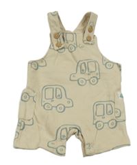 Béžové teplákové laclové kraťasy s auty F&F