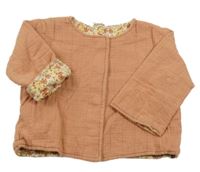 Starorůžová mušelínová zateplená bunda H&M