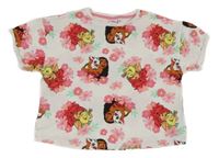 Bílé crop tričko s Ariel Disney