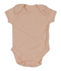 Broskvové bavlněné body s kytičkami George 