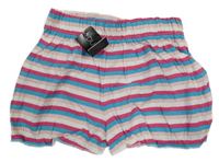 Nové - Barevné pruhované bavlněné kraťasy Dunnes