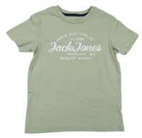 Zelenošedé tričko s logem Jack & Jones