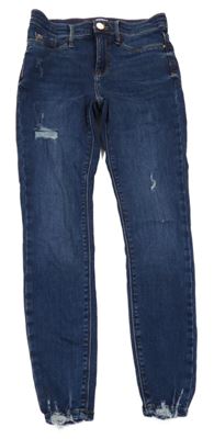 Tmavomodré rifle s prošoupáním River Island