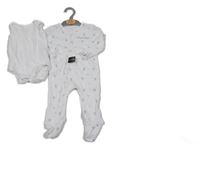 Nové - 2set - Bílý overal se zajíčky + body Dunnes