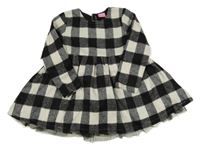 Červeno-bílé kostkované vlněné šaty Cutey Couture