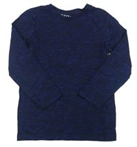 Tmavomodro-modré melírované triko Matalan