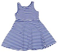 Námořnicky modro-bílé pruhované šaty F&F