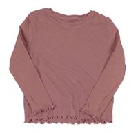 Starorůžové žebrované triko PRIMARK