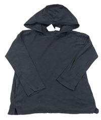 Černošedé melírované triko s kapucí ZARA