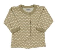 Béžovo-bílé vzorované propínací mikinotriko PINOKIO