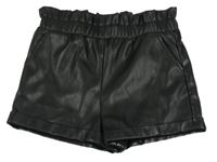 Černé paper bag koženkové kraťasy PRIMARK