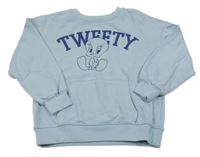 Světlemodrá oversize mikina s Tweetym a kapsou MANGO