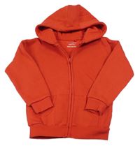 Červená propínací teplá mikina s kapucí PRIMARK