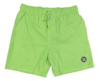 Zelené plážové kraťasy s nášivkou