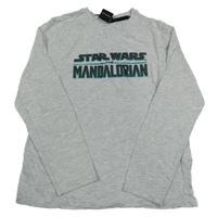 Světlešedé melírované triko s nápisy - Star Wars PRIMARK