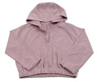 Fialová oversize crop mikina s kapucí St. Bernard