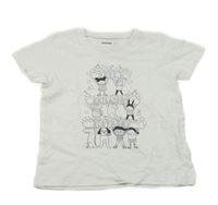 Bílé narozeninové vybarvovací tričko s potiskem F&F