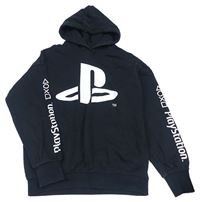 Černá mikina s logem PlayStation a kapucí H&M