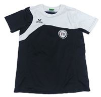 Černo-bílé sportovní tričko s nášivkou zn. Erima
