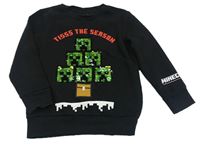 Černá mikina s Minecraft z překlápěcích flitrů