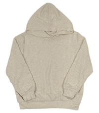 Světlebéžová žebrovaná úpletová mikina s kapucí H&M