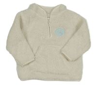 Smetanová chlupatá mikina s nášivkou Impidimpi