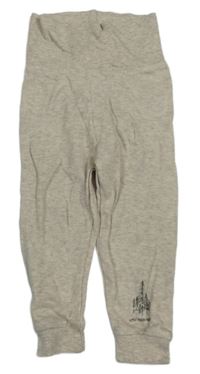 Béžové melírované lehké tepláky se stromky Lupilu