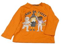 Oranžové triko s kluky a dívkou F&F