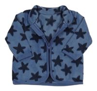 Modrá fleecová propínací mikina s hvězdami Matalan
