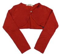 Červené třpytivé svetrové bolerko H&M