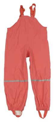 Korálové nepromokavé laclové kalhoty Lupilu