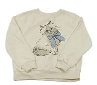 Krémová mikina s kočkou H&M