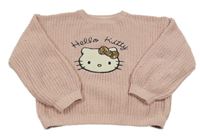 Růžový svetr s Hello Kitty s flitry H&M
