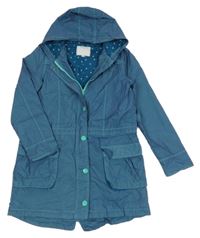Modrá melírovaná šusťáková jarní parka s kapucí Vertbaudet