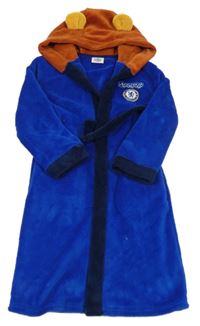 Safírovo-hnědý fotbalový chlupatý župan s kapucí - Chelsea FC