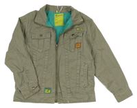 Khaki plátěná jarní bunda s nášivkami Orchestra