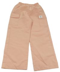 Růžové široké cargo kalhoty