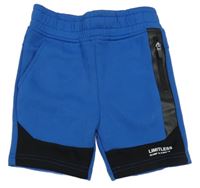 Modro-černé teplákové kraťasy s nápisem Primark