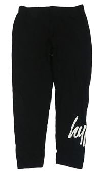 Černé crop legíny s logem Hype