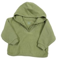 Khaki fleecová mikina s kapucí Primark