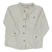 Bílá lněná košile H&M