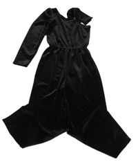 Nové - černý sametový kalhotový overal Zara