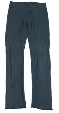 Tmavošedé žebrované legíny 