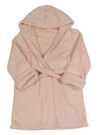 Světlerůžový plyšový župan a kapucí GAP
