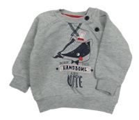 Šedá mikina s obrázkem Early Days