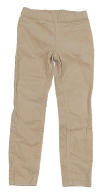 Světlebéžové elastické manšestráky H&M