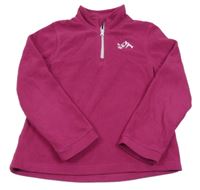 Tmavorůžová fleecová funkční mikina s výšivkou Crivit