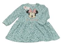 Nové - modré vzorované teplákové šaty s Minnie Disney