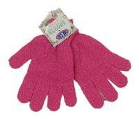 Nové - růžové peelingové rukavice 